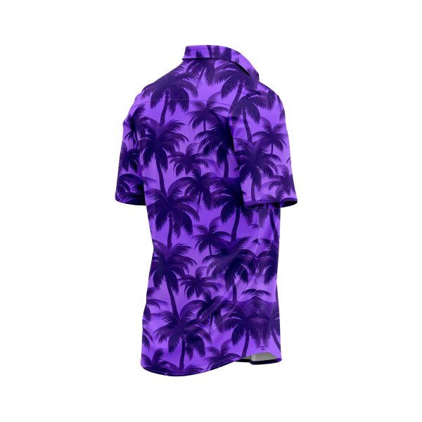 Teroprints Purple Palm Tree 2 Hawaiian Shirt 3