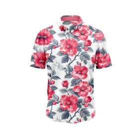 Radiant Red Floral Hawaiian Shirt