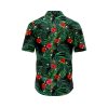 Teroprints Red Hibiscus and Palm Hawaiian Shirt 1