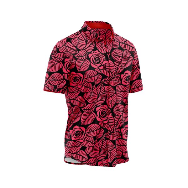 Teroprints Red Rose Hawaiian Shirt 2