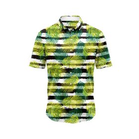 Striped Palm Leaf Hawaiian Shirt