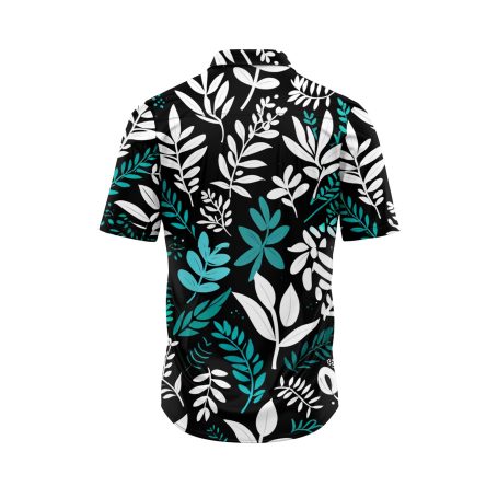 Teroprints TROPICAL DARK LEAF HAWAIIAN SHIRT 1