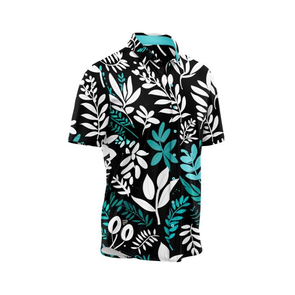 Teroprints TROPICAL DARK LEAF HAWAIIAN SHIRT 2