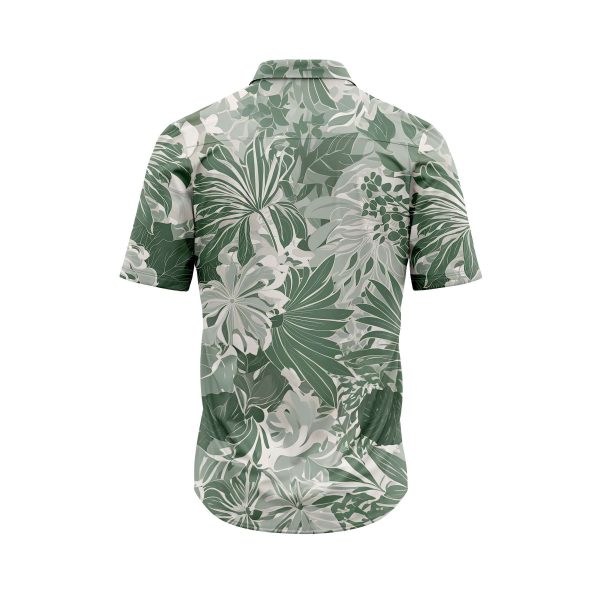 Teroprints TROPICAL GREEN LEAF HAWAIIAN SHIRT 1