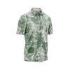 Teroprints TROPICAL GREEN LEAF HAWAIIAN SHIRT 2