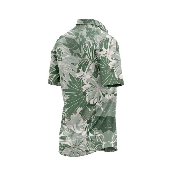 Teroprints TROPICAL GREEN LEAF HAWAIIAN SHIRT 3