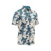 Teroprints Tropical Blue Leaf Hawaiian Shirt 2