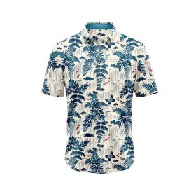 Tropical Blue Leaf Hawaiian Shirt