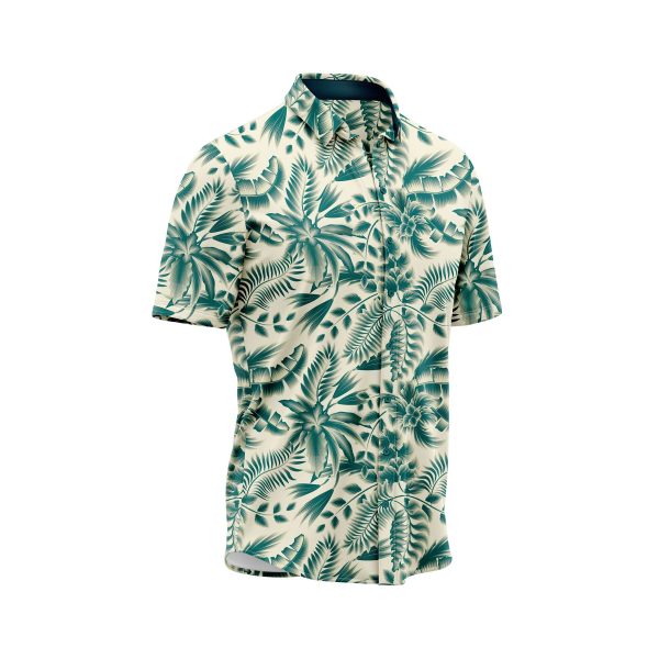 Teroprints Tropical Jade Leaf Hawaiian Shirt 2