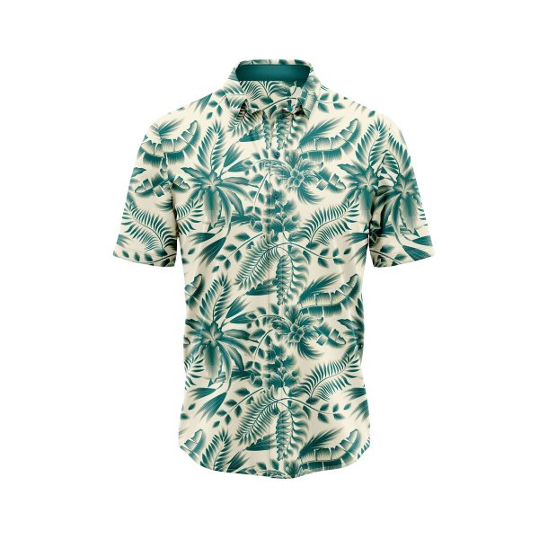 Teroprints Tropical Jade Leaf Hawaiian Shirt