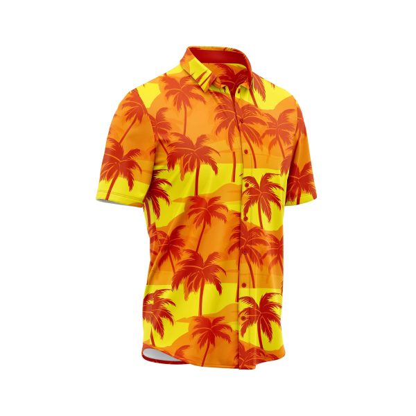 Teroprints Warm Sunset Palm Tree 2 Hawaiian Shirt 2