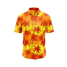 Warm Sunset Palm Tree 2 Hawaiian Shirt