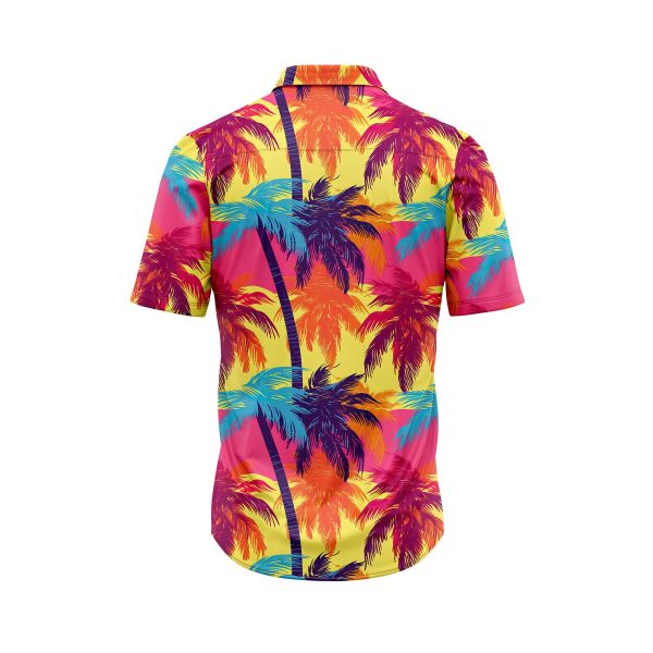 Teroprints Warm Sunset Palm Tree Hawaiian Shirt 1