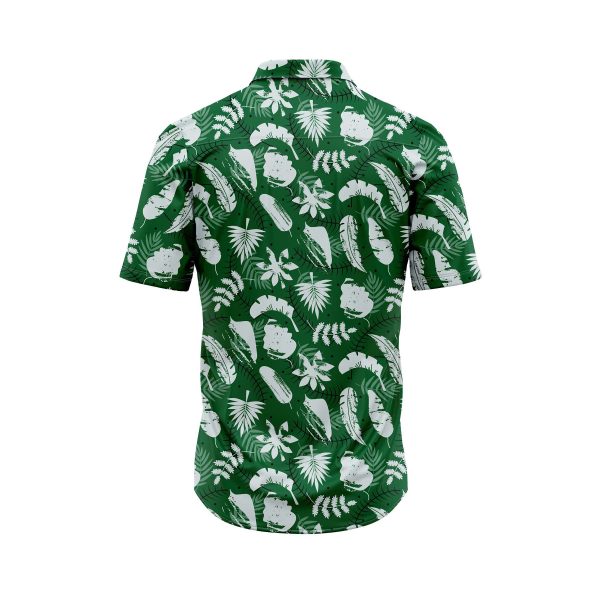 Teroprints White Leaf Hawaiian Shirt 1