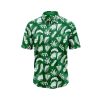 Teroprints White Leaf Hawaiian Shirt