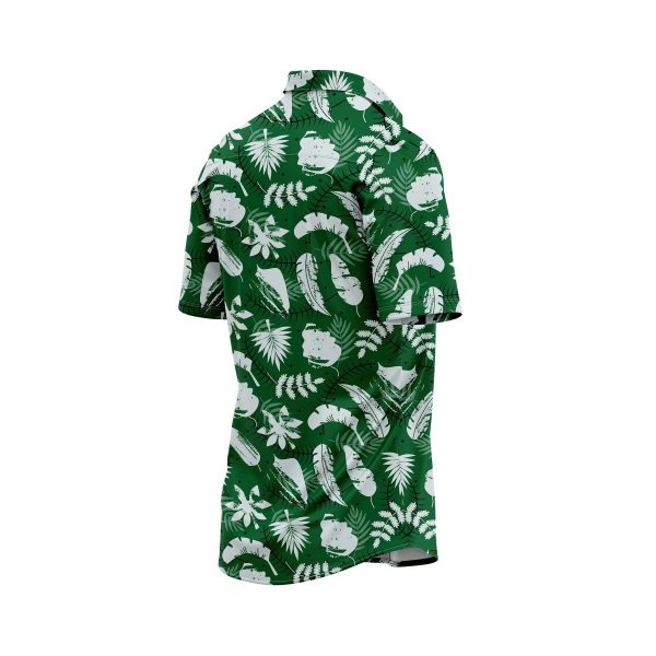 Teroprints White Leaf Hawaiian Shirt 3