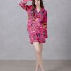 Trump Family Pink Satin Silky Pajamas Set d