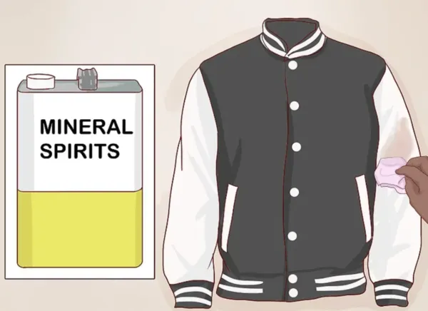 Using mineral spirit for dry cleaning a jacket