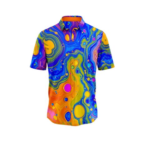 Vibrant Marble Hawaiian Shirt 10