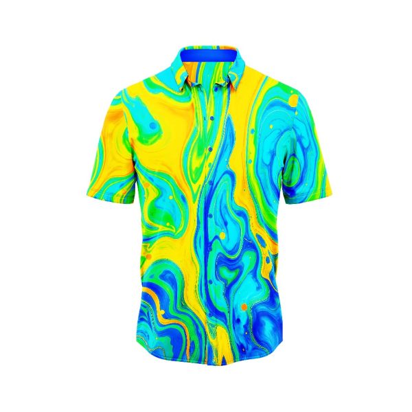 Vibrant Marble Hawaiian Shirt 2