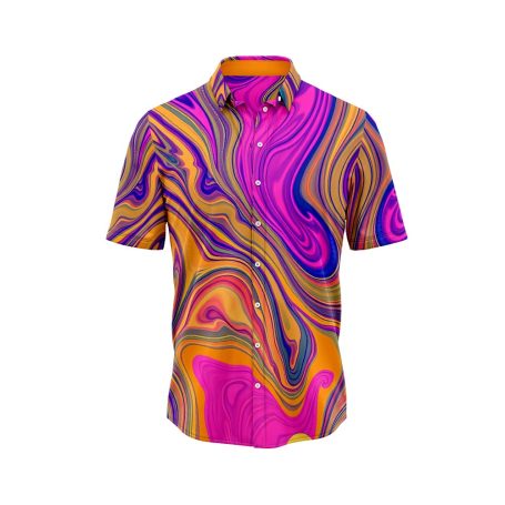 Vibrant Marble Hawaiian Shirt 4