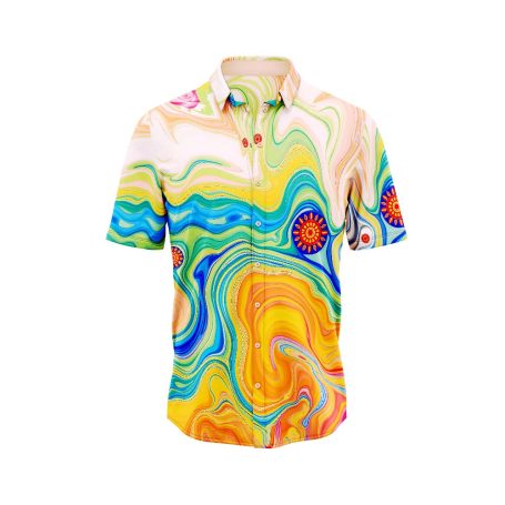 Vibrant Marble Hawaiian Shirt