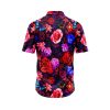 Vibrant Rose and Floral Hawaiian Shirt